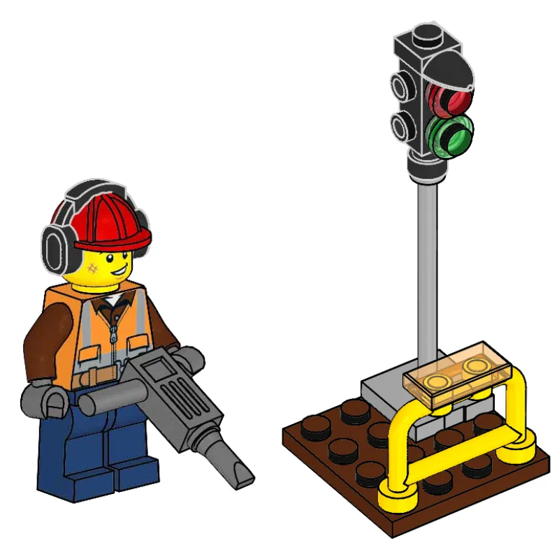 Builder and Traffic Light