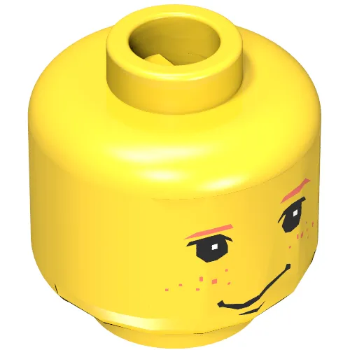 Minifig Head Ron Weasley, Freckles Print [Blocked Open Stud]