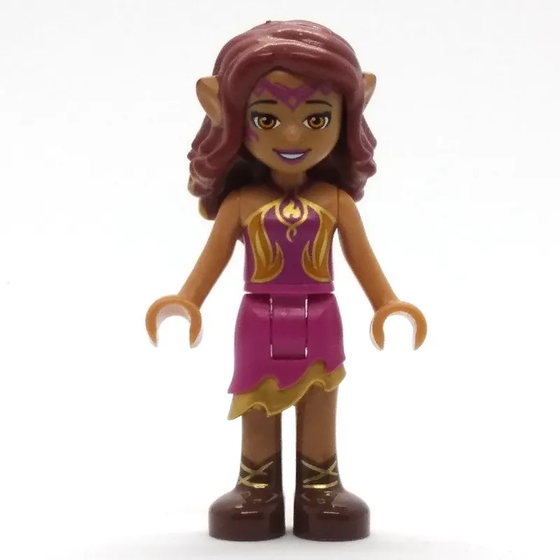 Azari Firedancer in Magenta and Gold Outfit