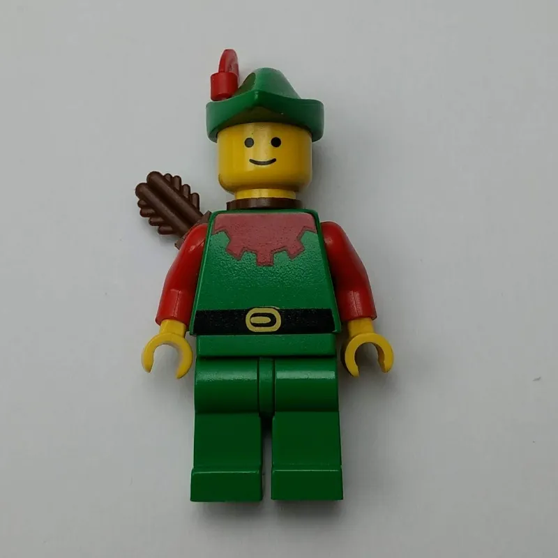 Forestman Archer (Forestmen) - Red, Green Hat, Small Red Plume