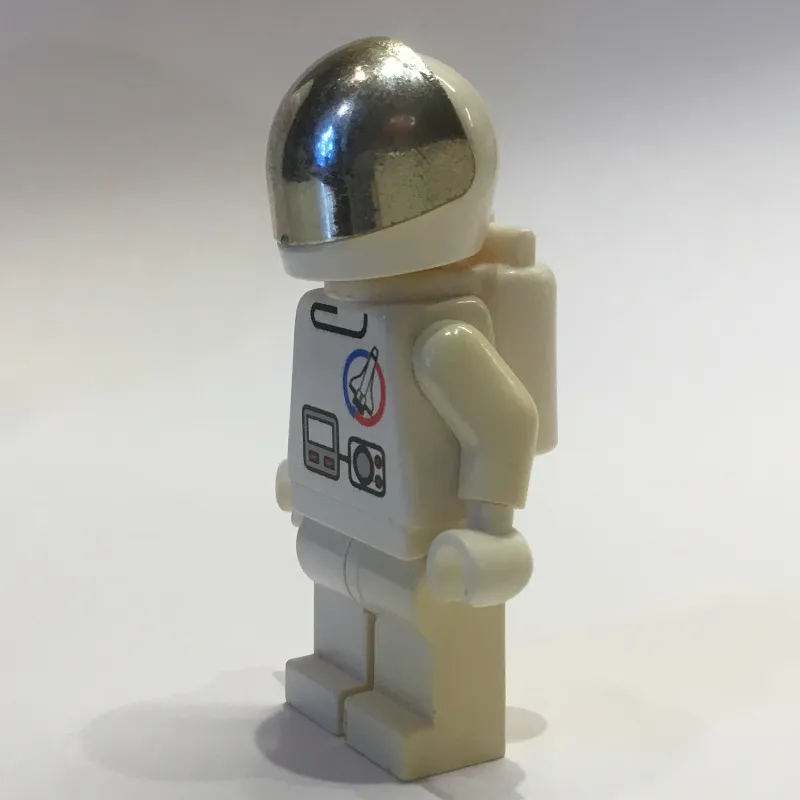 Astronaut, White, Helmet with Large Chrome Gold Visor, Airtanks, Headset