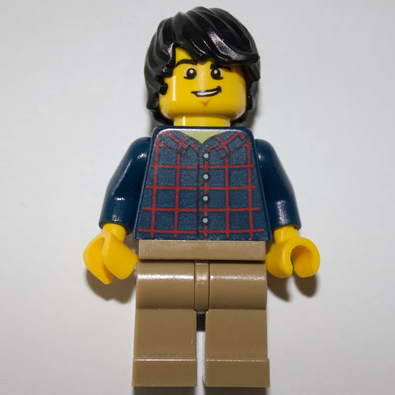 Dark Blue Torso, Dark Tan Legs, Black Hair