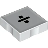Duplo Tile 2 x 2 with '÷' Print