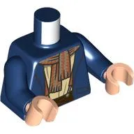 Torso, Jacket, Tan Shirt, Straps, Nougat/Dark Tan Scarf print, Dark Blue Arms, Light Nougat Hands
