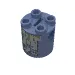 Brick Round 2 x 2 x 2 Robot Body, Axle Holder '+' Orientation with Grey Squares Print