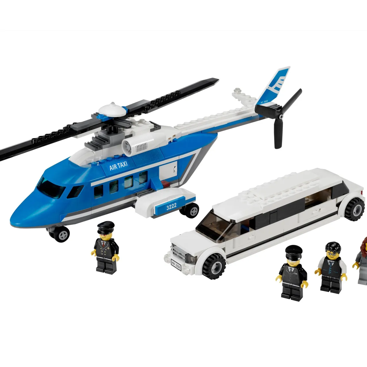 Helicopter and Limousine