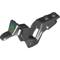 Fairing, Motorcycle, Dirt Bike with 1 x 2 Studs and Dark Turquoise and Orange Flames Print