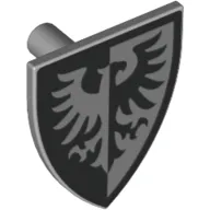 Shield Triangular with Black Falcon and Black Border Print