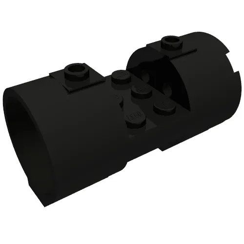 Cylinder 3 x 6 x 2 2/3 Horizontal Solid Studs