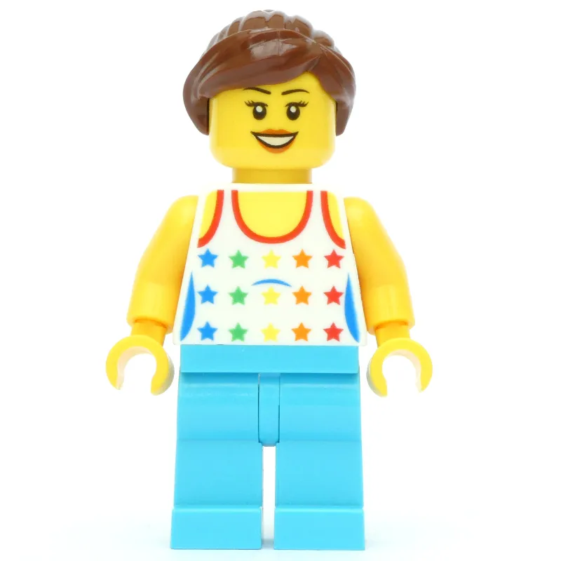 White Torso, Medium Azure Legs, Reddish Brown Hair