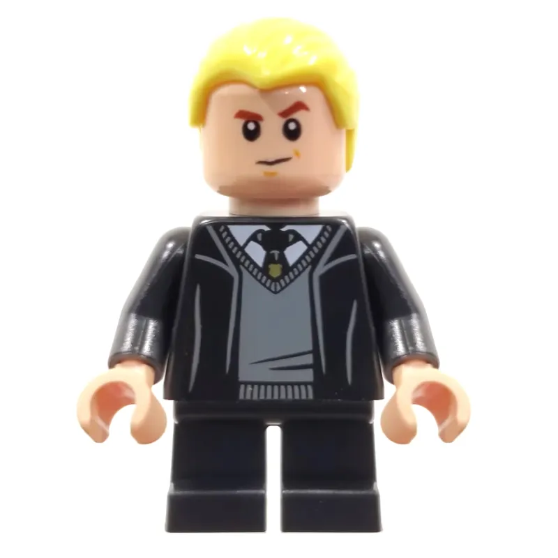 Draco Malfoy, Open Long Robes over Slytherin Sweater, Short Black Legs