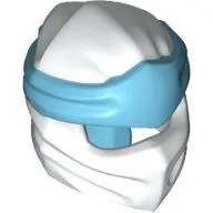 Wrap with Long Back Knot, Medium Azure Band Pattern