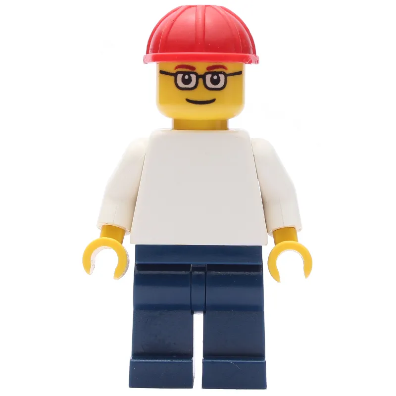 White Torso, Dark Blue Legs, Red Helmet