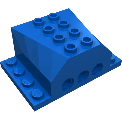 Engine Block 4 x 6 x 2 with Wedged Center, Recessed Edges and Pin Holes