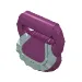 Bag / Handbag / Purse Round with Ruffle Light Aqua Print