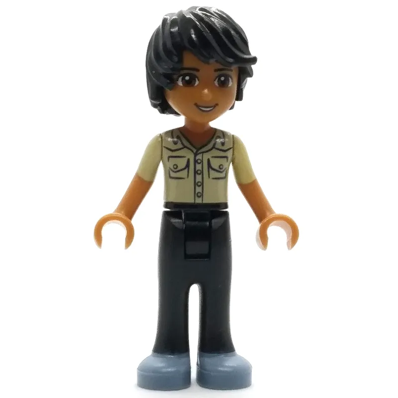 Matthew - Tan Shirt, Black Trousers