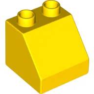 Duplo Brick 2 x 2 Slope 45° with Face with Red Hair Print
