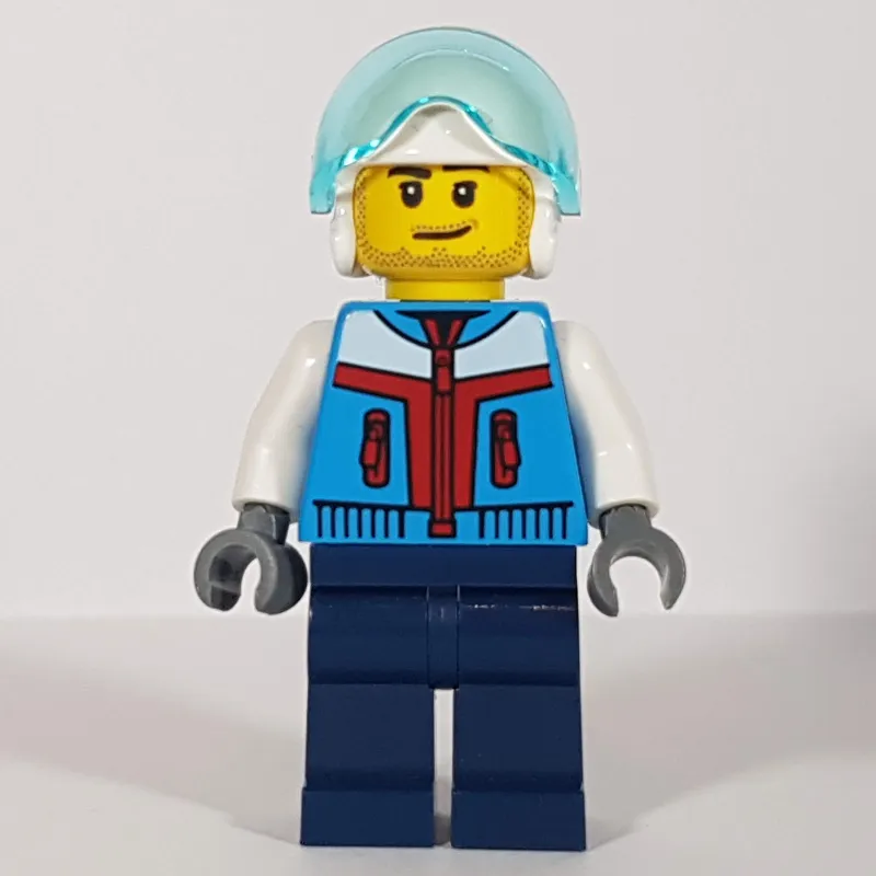 Pilot, Dark Azure Jacket, Dark Blue Legs, White Helmet