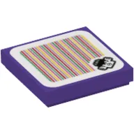 Tile 2 x 2 with Spiny Cheep Cheep and Barcode Print (Sticker)
