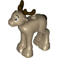 Animal, Reindeer Baby with Dark Brown Antlers print