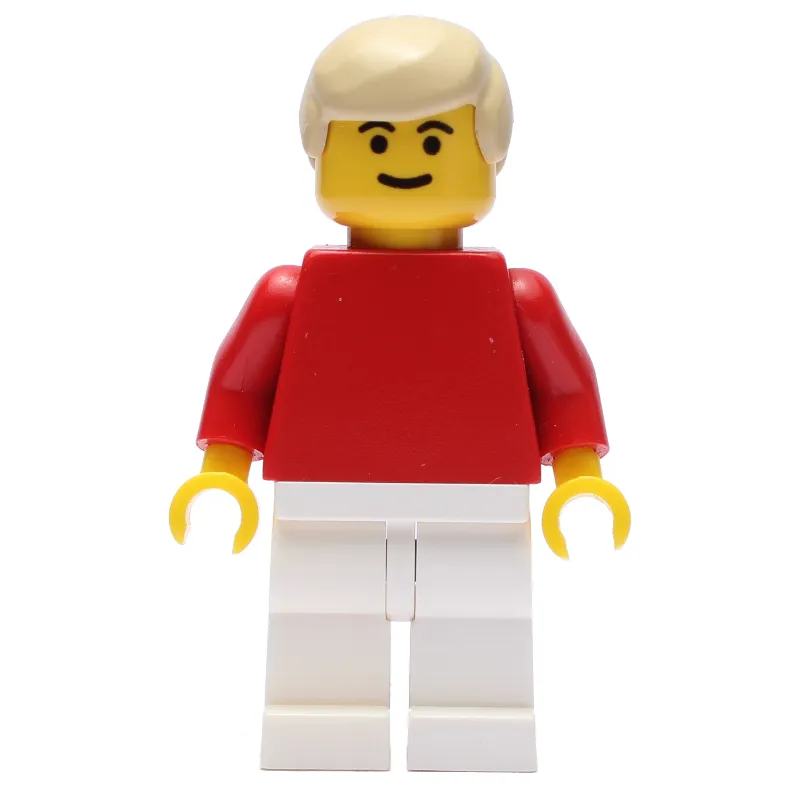 Soccer Player Red Plain Torso, White Legs 8