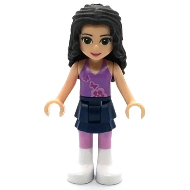 Emma - Lavender Top, Dark Blue Skirt