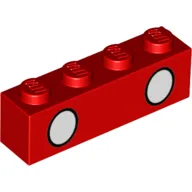 Brick 1 x 4 with 2 White Circles print