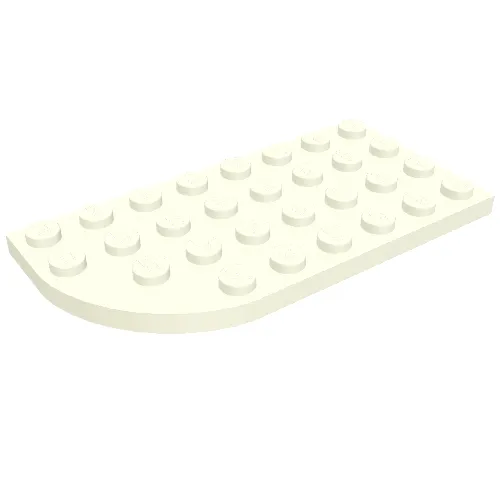 Plate Round Corner Right 4 x 8 with Waffle Bottom