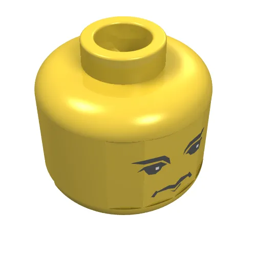 Minifig Head Ron Weasley / Vincent Crabbe, Dual Sided Print [Blocked Open Stud]