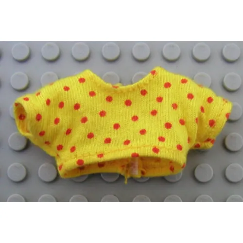 Scala, Crop Top with Short Sleeves with Red Dots Pattern