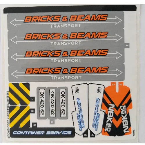 Sticker Sheet for Set 42062-1