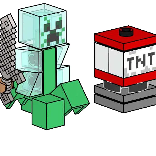 Golden Knight and Charged Creeper