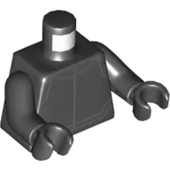 Torso Uniform with Gray Lines Print, Black Arms and Hands