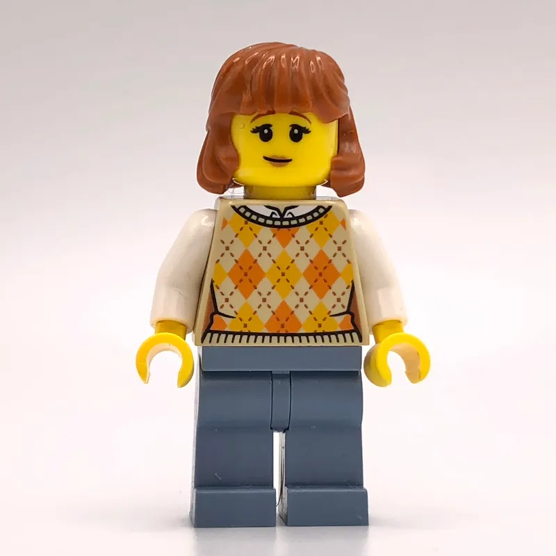 Tan Torso, Sand Blue Legs, Dark Orange Hair