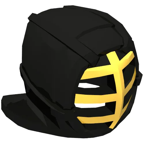 Mask, Kendo, Gold Grille Print