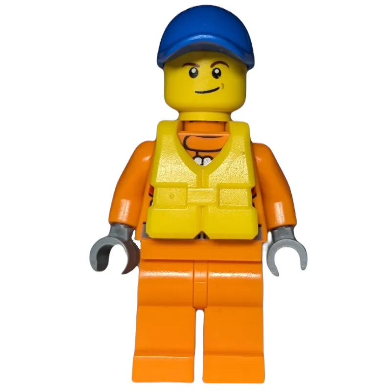 Coast Guard, Orange Jumpsuit, Blue Cap, Yellow Life Vest