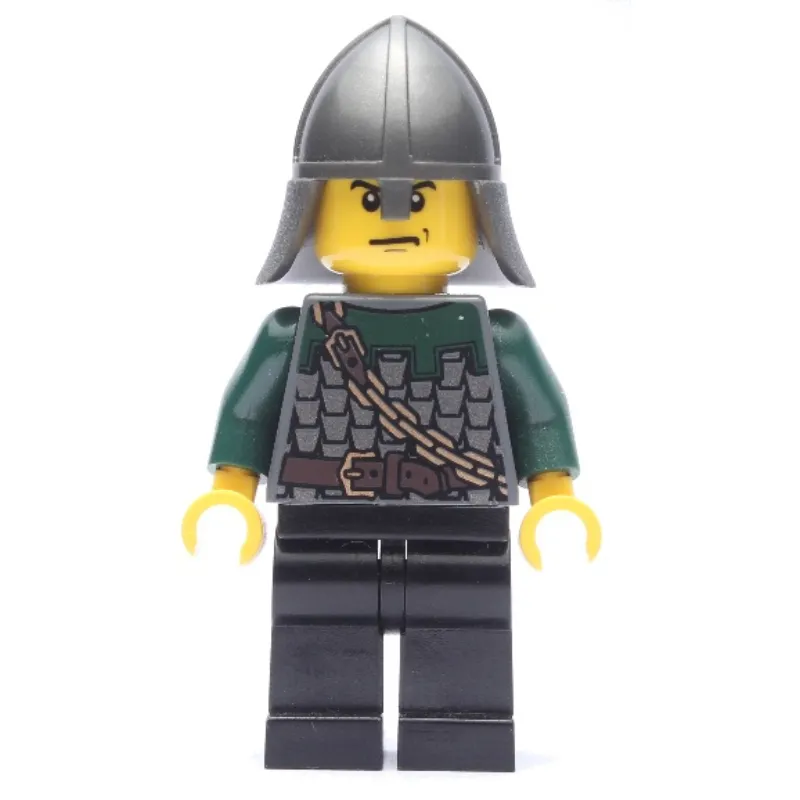 Dragon Knight, Dark Green, Helmet, Stern (Pearl Dark Gray)