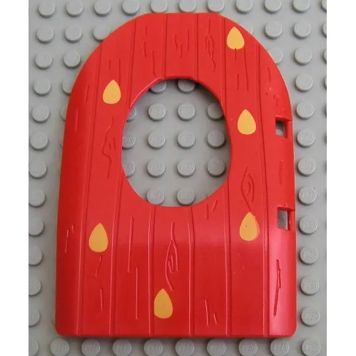 Duplo Door 1 x 4 x 4 2/3 for Cave with Strawberry Print