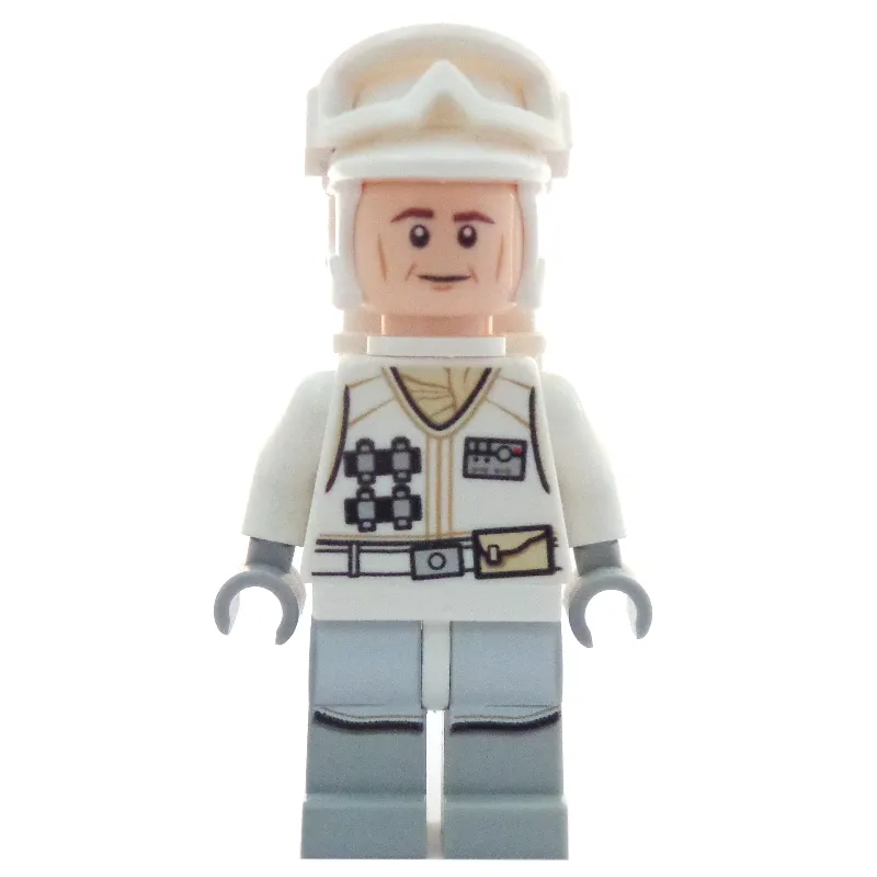 Rebel Trooper in Hoth Uniform, White Hat, White Jacket, Cheek Lines