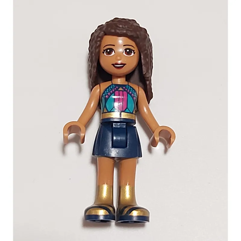 Andrea - Dark Turquoise Top, Dark Blue Skirt