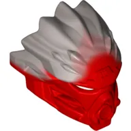 Large Figure Mask of Fire (Unity) with Marbled Flat Silver Pattern