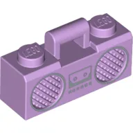 Equipment Radio / Boom Box with Handle and Silver Trim Print