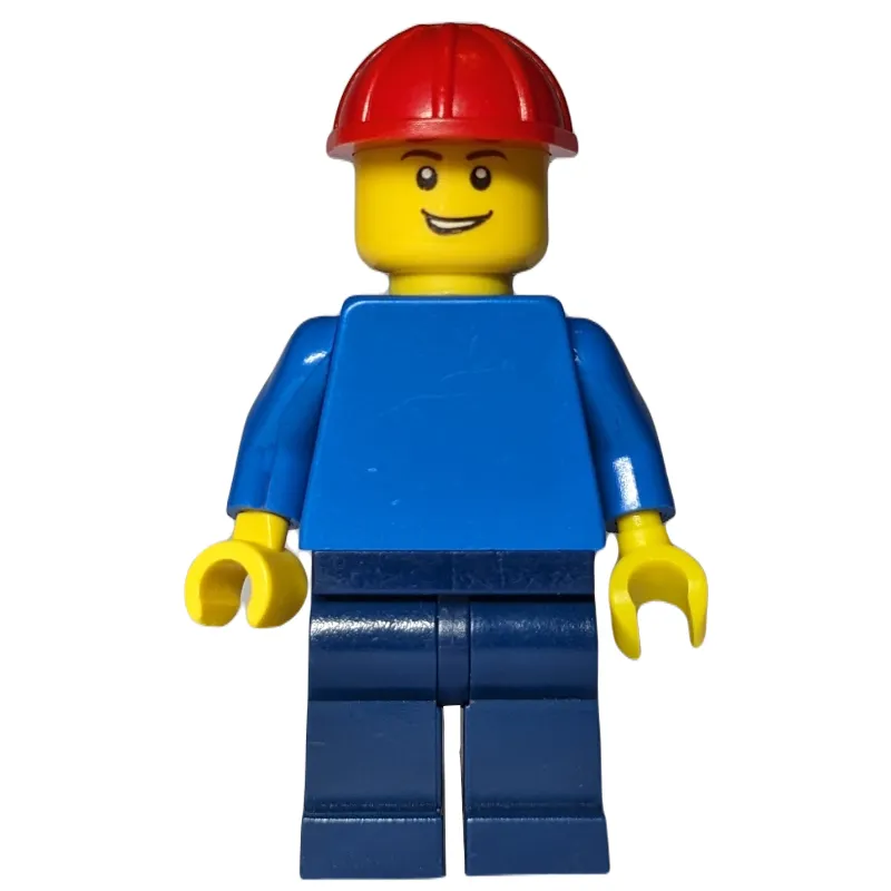 Blue Torso, Dark Blue Legs, Red Hat