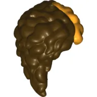 Hair Long with Curls Falling over Shoulder and Bright Light Orange Ribbon Print