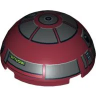 Dome Hemisphere 4 x 4 with R4-P17 Astromech Droid Print