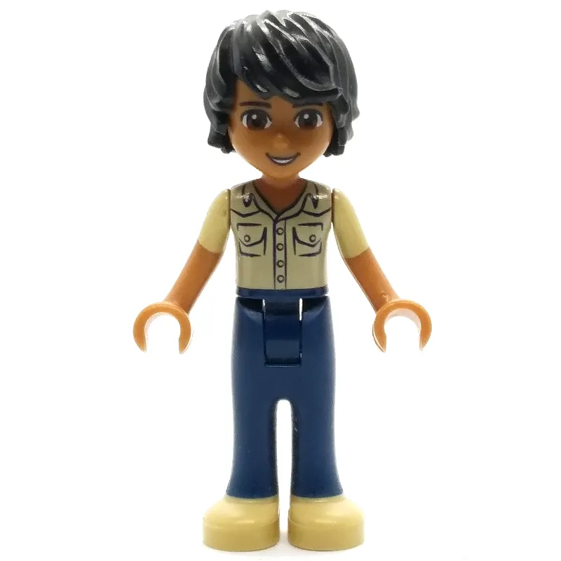 Matthew - Tan Shirt, Dark Blue Trousers