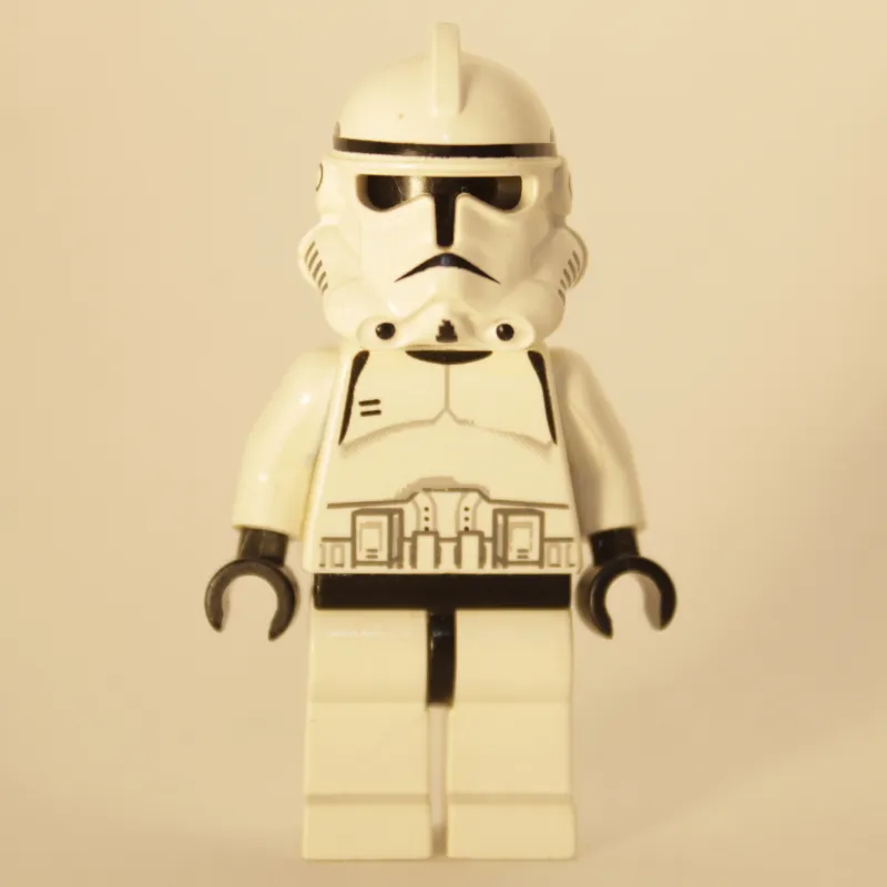 Clone Trooper, Phase II Armor, Plain Black Head, Neck Bracket