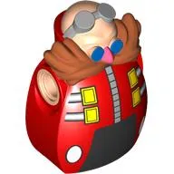 Minifig Torso and Head, Dr 'Eggman' Robotnik Print