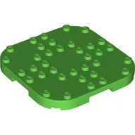 Plate Round Corners 8 x 8 x 2/3 Circle with Reduced Knobs