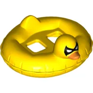 Minifig Hipwear Duck Swim Ring / Floatie / Inflatable with Black Batman Mask and Orange Bill Print